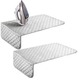 2 Pieces Magnetic Ironing Mat Heat Resistant Ironing Blanket Travel Ironing Pad